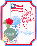 HHJ God Bless America Patriotic Hydrangeas
