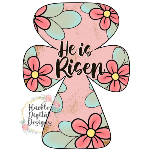 HDD He Is Risen Cross