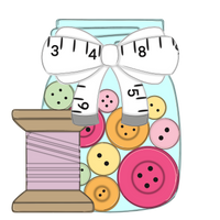 WHD Jar of Buttons Sewing Notions