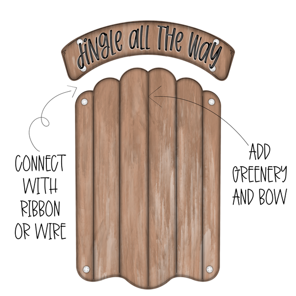 WHD Jingle All The Way Ribbon Sled