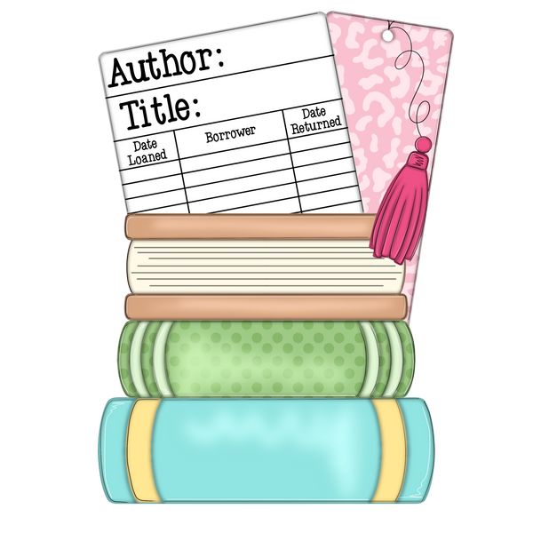 WHD Library Card Book Stack – Home Creations Milling & Signage