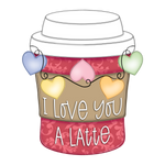 WHD Love You A Latte Coffee Cup