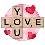 WHD Love You Scrabble Hearts Round