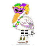 RLY Mardi Gras Ribbon Leg Pelican