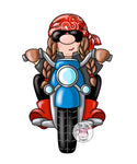 PCD Motorcycle Gnome Girl