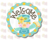 ASH Welcome Scarecrow Scallop Round