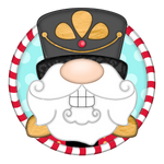 WHD Nutcracker Gnome Peekaboo Round