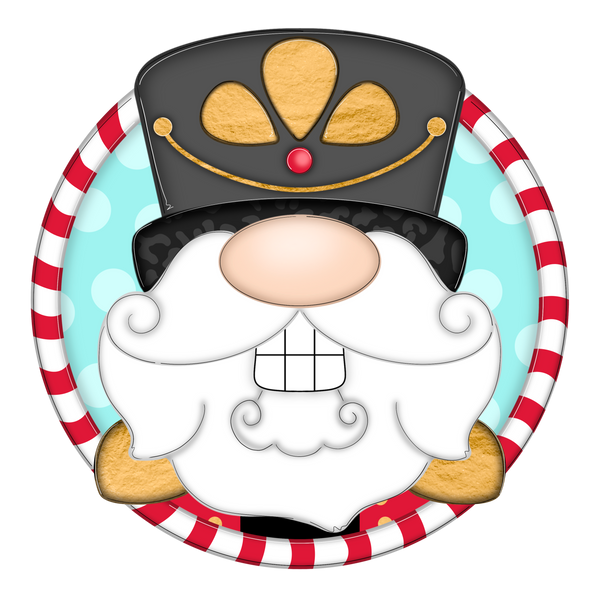 WHD Nutcracker Gnome Peekaboo Round