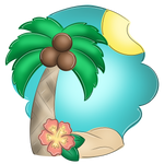 WHD Palm Tree Floral Frame