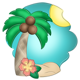 WHD Palm Tree Floral Frame