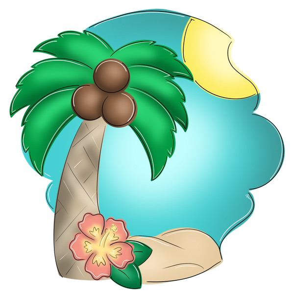 WHD Palm Tree Floral Frame