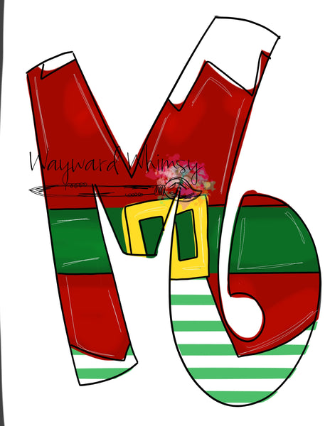 WWW Christmas Elf Letter M