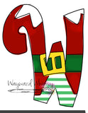 WWW Christmas Elf Letter W