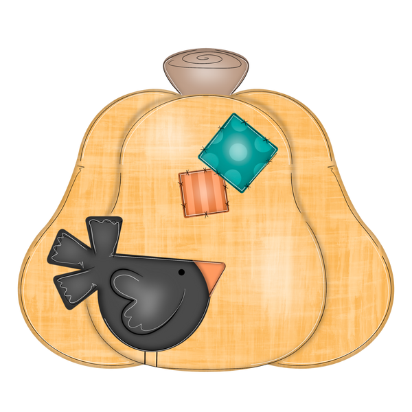 WHD Primitive Patchwork Pumpkin