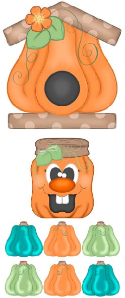 WHD Pumpkin Birdhouse Bundle