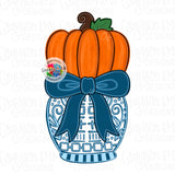 GMD Pumpkin Chino Vase With Bow