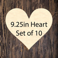 Hearts 9.25 inch - pack of 10