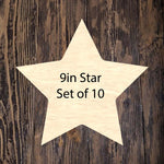 Stars 9 inch - pack of 10