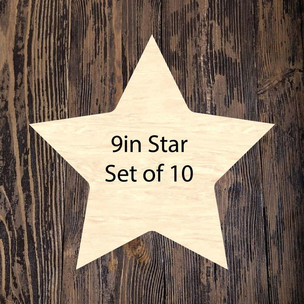 Stars 9 inch - pack of 10