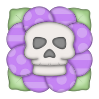 WHD Retro Flower Halloween Skull