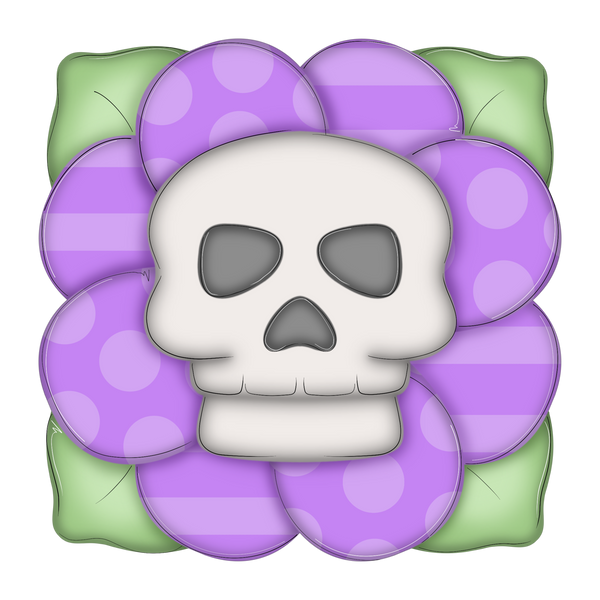 WHD Retro Flower Halloween Skull