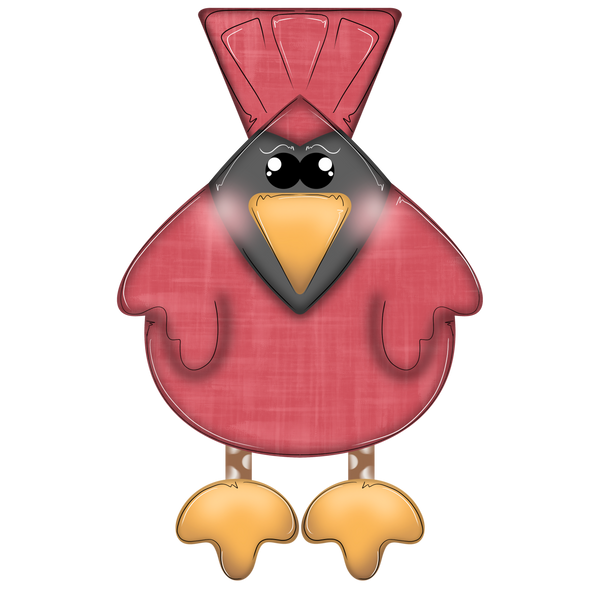 WHD Ribbon Legs Primitive Cardinal