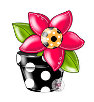 PCD Single Flower In Pot