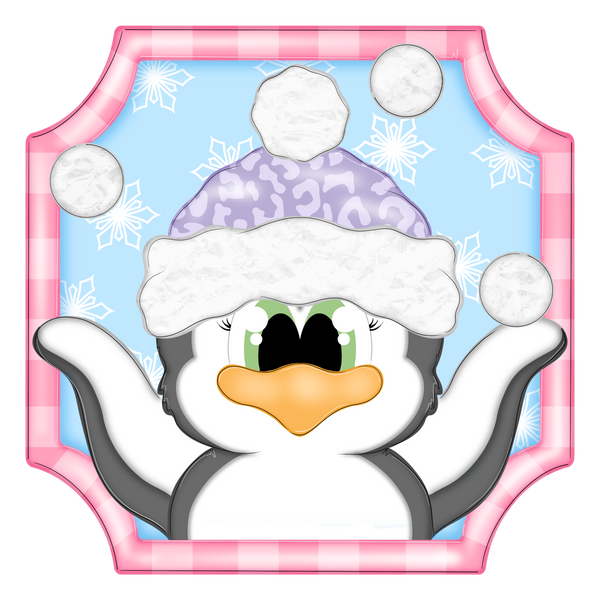 WHD Snowball Penguin Peekaboo Frame