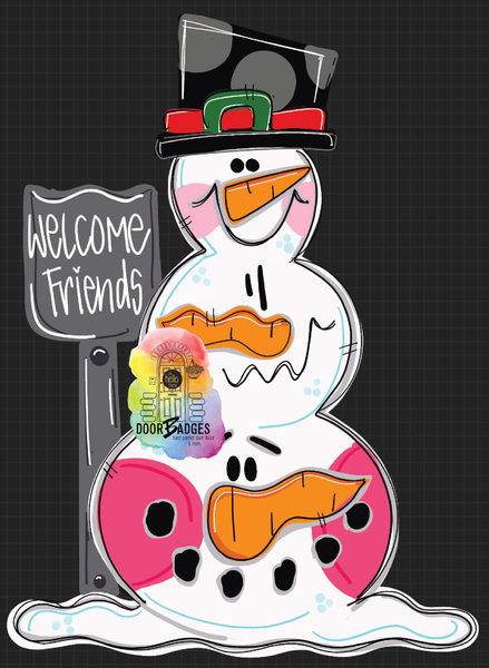 DBD Welcome Friends Snowman Stack