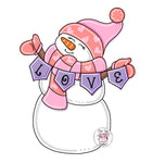 PCD Snowman With Love Banner