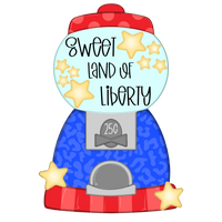 WHD Sweet Land  of Liberty Patriotic Gumball Machine