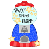 WHD Sweet Land  of Liberty Patriotic Gumball Machine