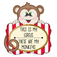 WHD This Is My Circus Monkey Frame