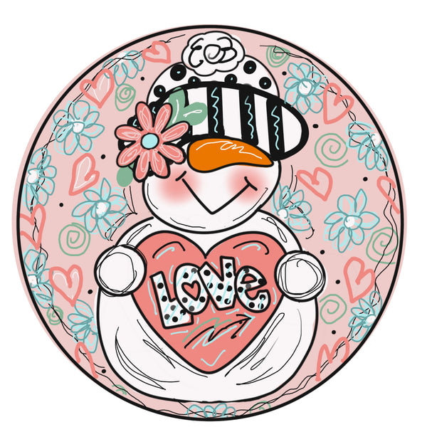 DOD Love Snowman Round