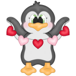 WHD Valentine Heart Penguin