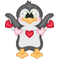 WHD Valentine Heart Penguin