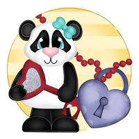 WHD Valentines Lock and Key Panda