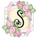 WHD Watercolor Roses Monogram Frame