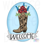 WHD Welcome Floral Boot Round