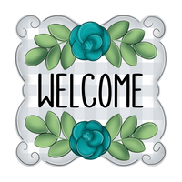 WHD Welcome Floral Funky Frame