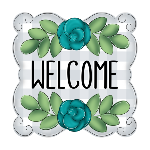 WHD Welcome Floral Funky Frame