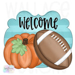 WHD Welcome Pumpkin Football Frame