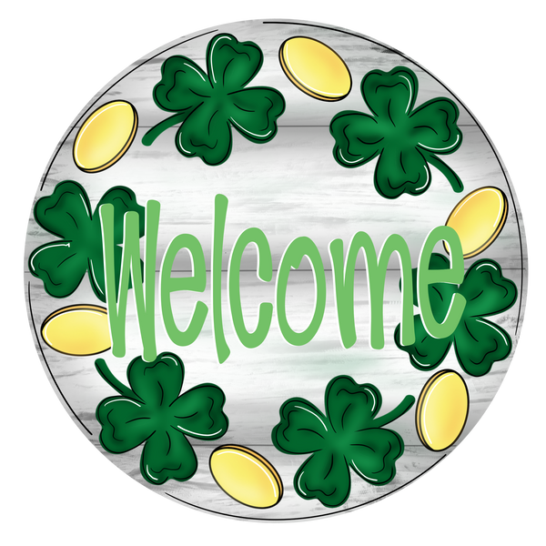 WHD Welcome Shamrock Wreath