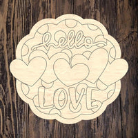 ABL Hello Love Plaque with Polka Dots