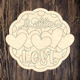 ABL Hello Love Plaque with Polka Dots