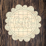 ABL Hello Scallop Round With Print
