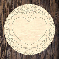 ABL Love Heart Round with Print