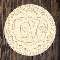 ABL Love Heart Round with Print