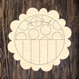 ABL Scallop Football Season Round With Print