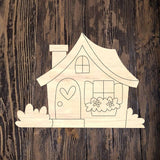 ASH Embroidery Hoop House Scallop Round